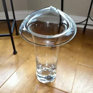 Krosno hand made clear art glass jack in the pulpit vase